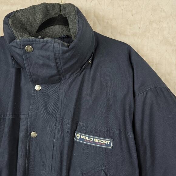VTG Polo Sport Down Puffer Jacket Mens XXL Utility Chore Canvas Outdoor Gorpcore - Picture 6 of 11